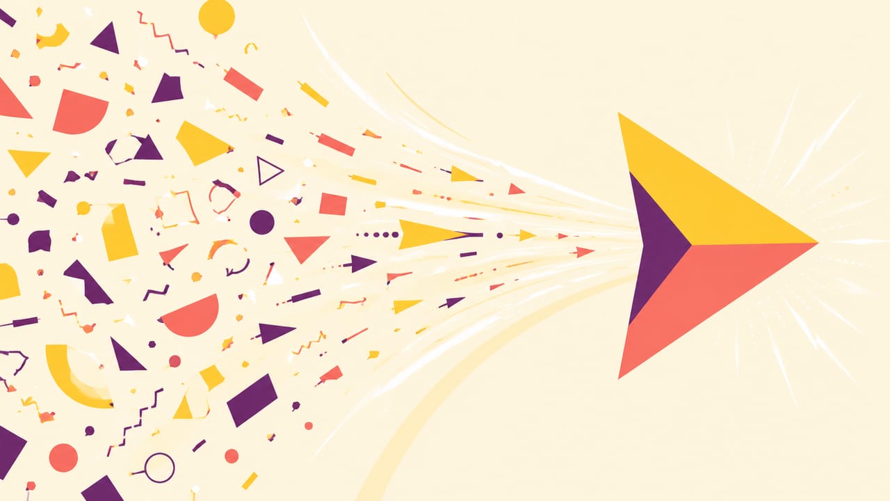 Abstract illustration: a single clear figure in focus while several others stay blurred behind it.